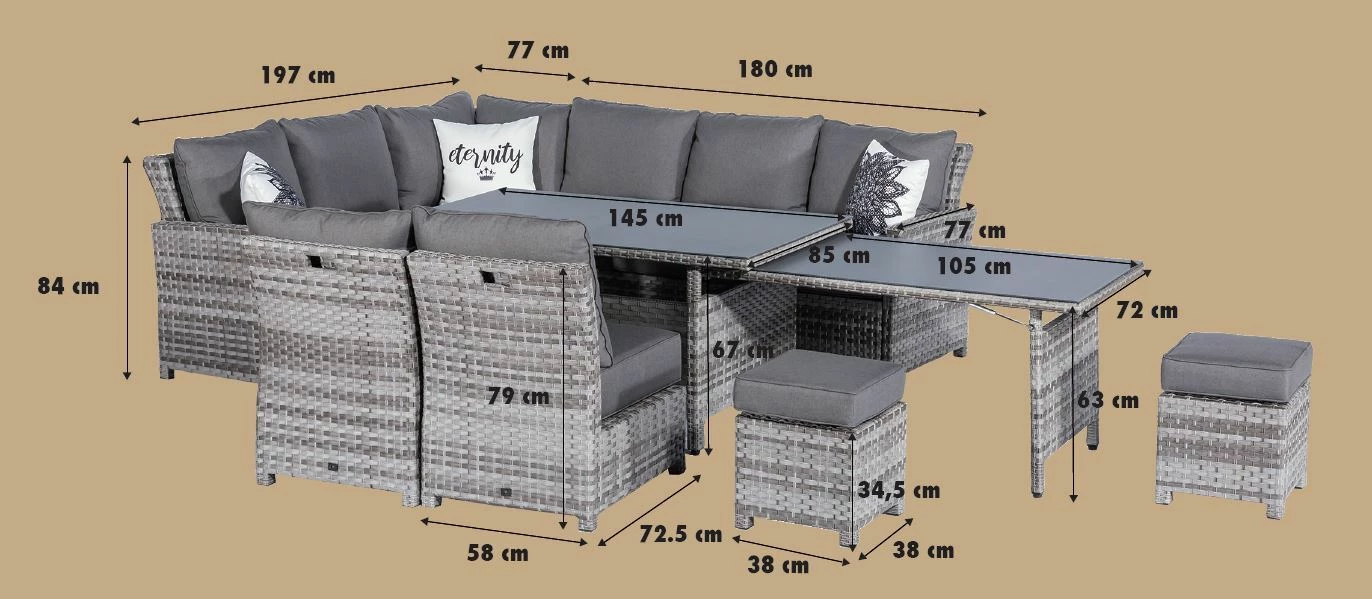 Primaster Dining-Lounge-Set Portofino Inkl. Auflagen Und Zierkissen 7 Primaster Dining-Lounge-Set Portofino Inkl. Auflagen Und Zierkissen – Bild 5
