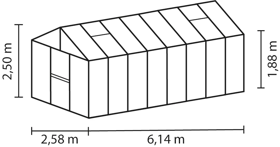 Vitavia Gewächshaus Zeus 15700 266 X 622 Cm Aluminium 10 Mm Hohlkammerplatten 3 Vitavia Gewächshaus Zeus 15700 266 X 622 Cm Aluminium 10 Mm Hohlkammerplatten