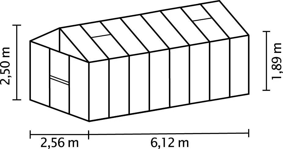 Vitavia Gewächshaus Zeus 15700 266 X 622 Cm Aluminium 3 Mm Sicherheitsglas 4 Vitavia Gewächshaus Zeus 15700 266 X 622 Cm Aluminium 3 Mm Sicherheitsglas – Bild 2