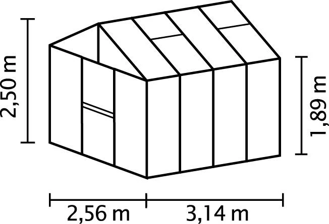 Vitavia Gewächshaus Zeus 8100 256 X 314 Cm Aluminium 3 Mm Sicherheitsglas 3 Vitavia Gewächshaus Zeus 8100 256 X 314 Cm Aluminium 3 Mm Sicherheitsglas