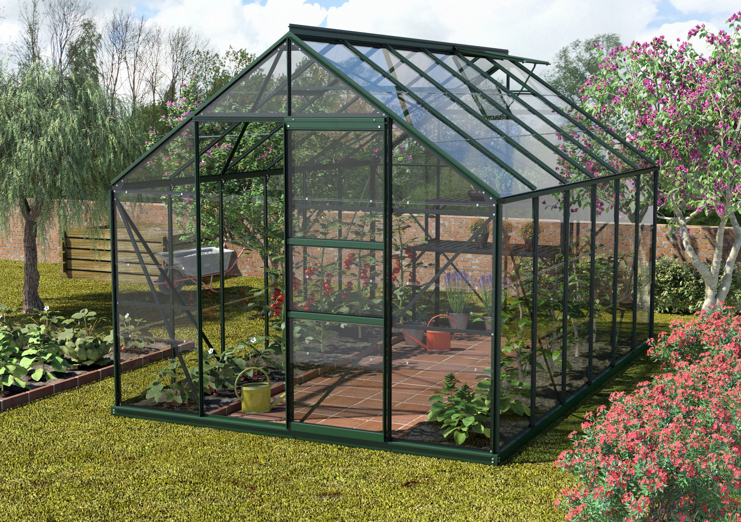 Vitavia Gewächshaus Merkur 9900 254 X 379 Cm Smaragd Sicherheitsglas 3 Vitavia Gewächshaus Merkur 9900 254 X 379 Cm Smaragd Sicherheitsglas