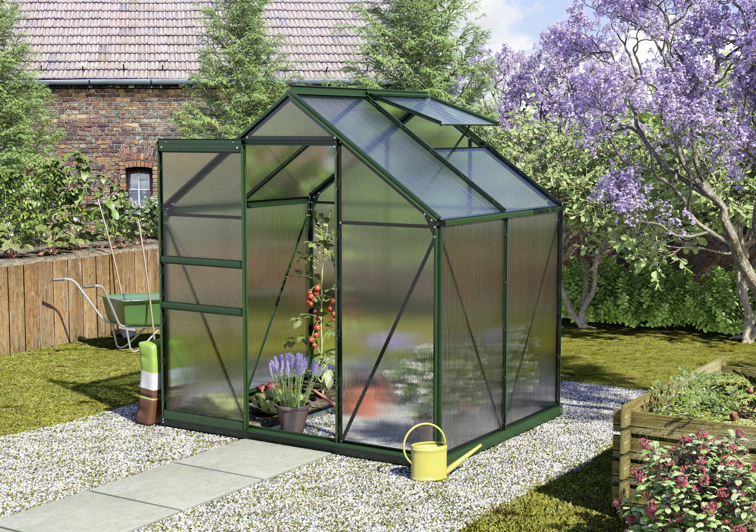 Vitavia Gewächshaus Calypso 3000 192 X 154 Cm Smaragd 6 Mm Hohlkammerplatten 3 Vitavia Gewächshaus Calypso 3000 192 X 154 Cm Smaragd 6 Mm Hohlkammerplatten