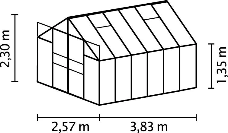 Vitavia Gewächshaus Mars 9900 254 X 379 Cm Aluminium 6 Mm Hohlkammerplatten 5 Vitavia Gewächshaus Mars 9900 254 X 379 Cm Aluminium 6 Mm Hohlkammerplatten – Bild 3