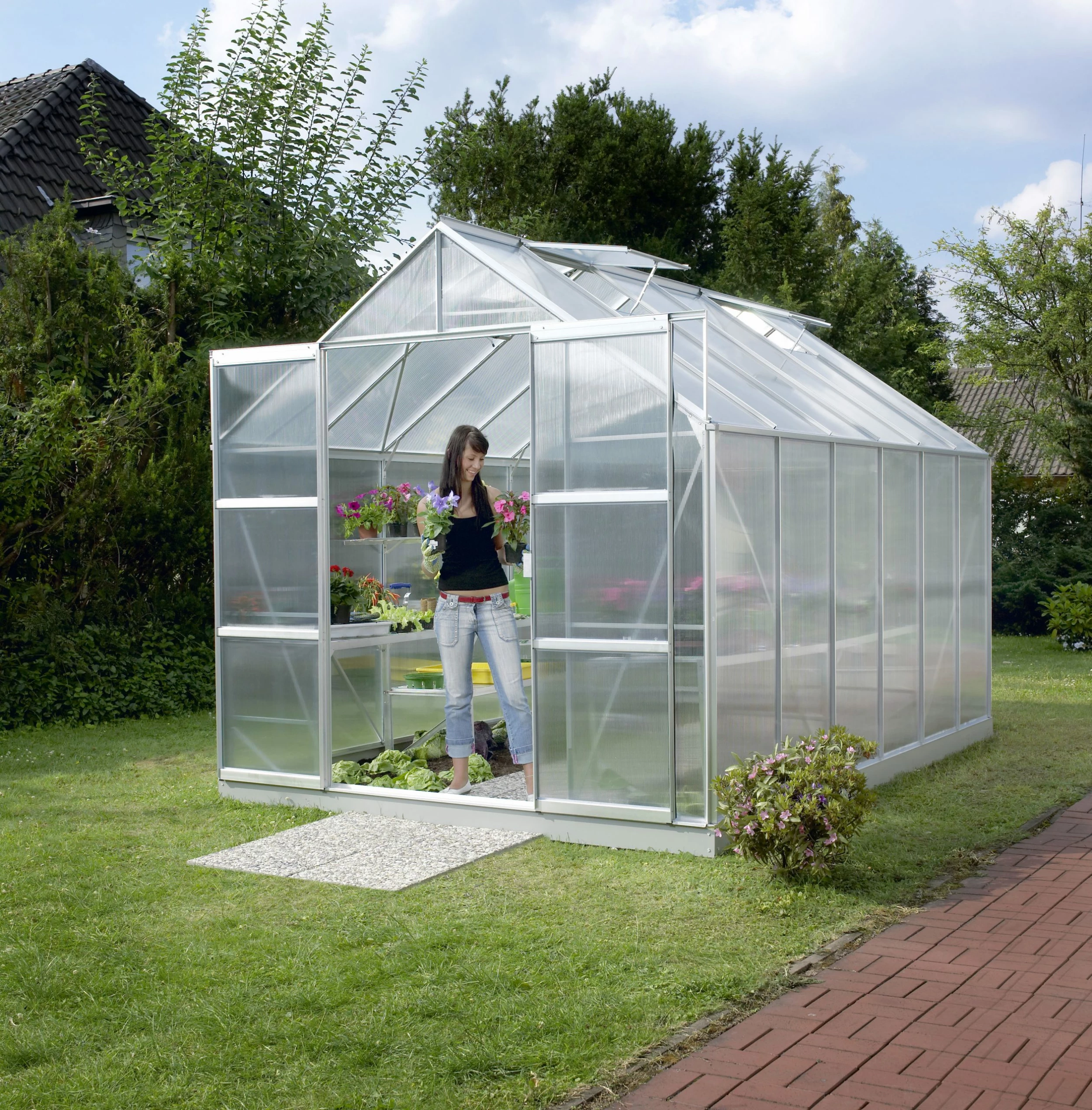Vitavia Gewächshaus Mars 9900 254 X 379 Cm Aluminium 6 Mm Hohlkammerplatten 3 Vitavia Gewächshaus Mars 9900 254 X 379 Cm Aluminium 6 Mm Hohlkammerplatten