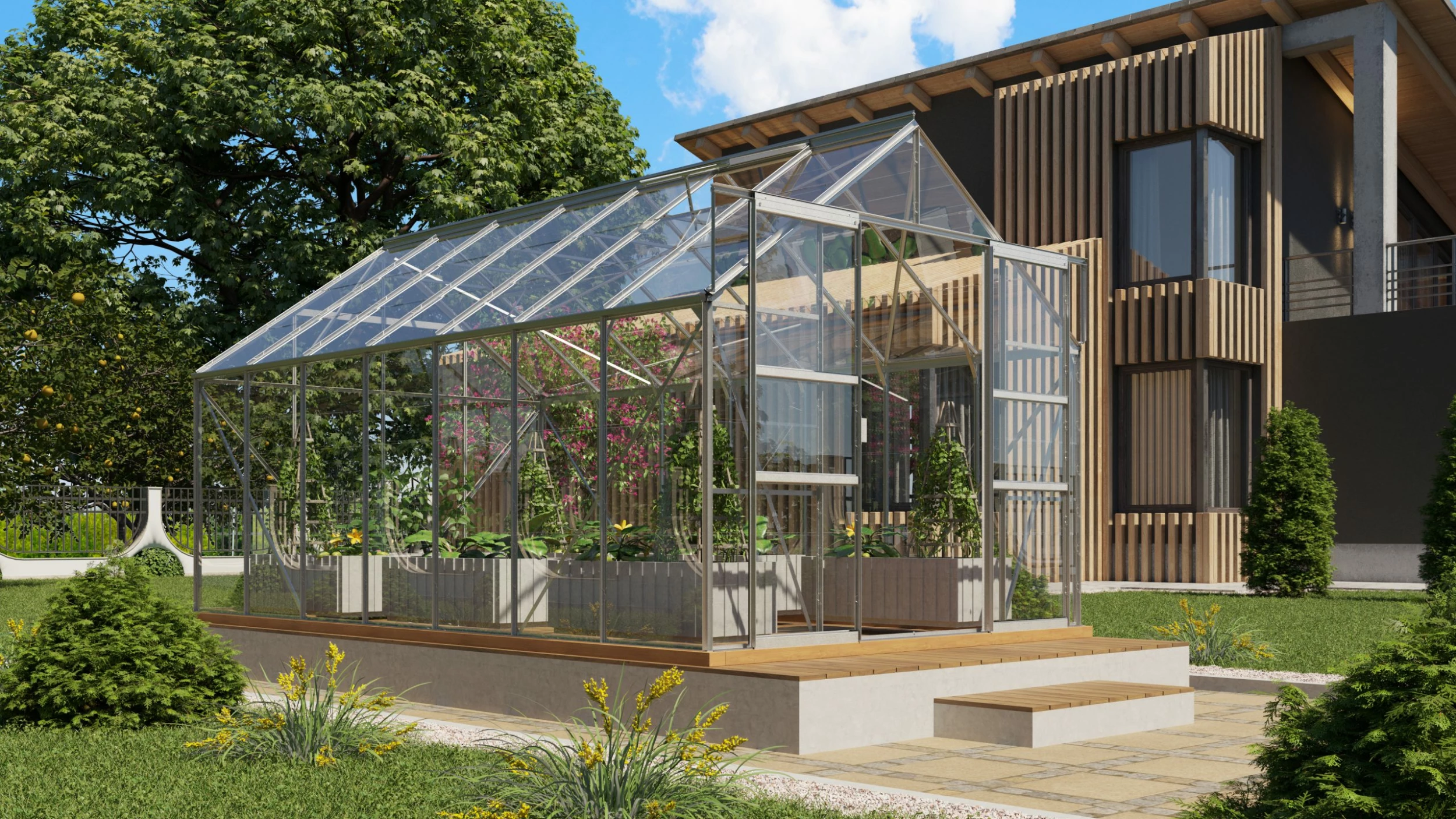 Vitavia Gewächshaus Mars 11500 254 X 441 Cm Aluminium 3 Mm Sicherheitsglas 4 Vitavia Gewächshaus Mars 11500 254 X 441 Cm Aluminium 3 Mm Sicherheitsglas – Bild 2