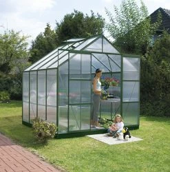 Vitavia Gewächshaus Mars 6700 254 X 254 Cm Smaragd 4 Mm Hohlkammerplatten