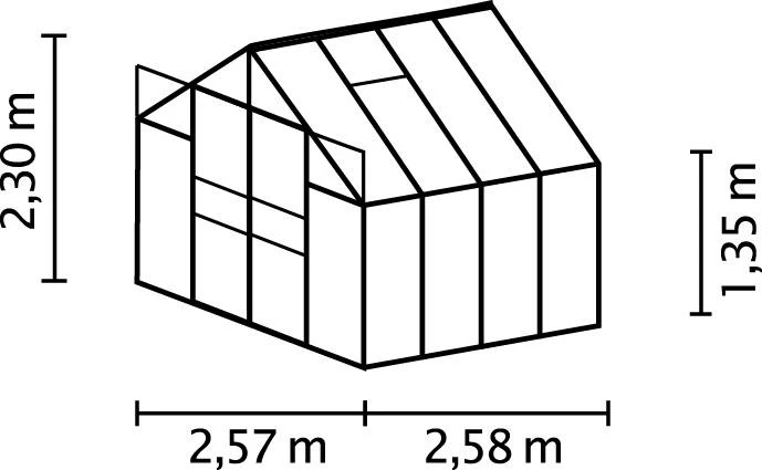 Vitavia Gewächshaus Mars 6700 254 X 254 Cm Smaragd 3 Mm Sicherheitsglas 7 Vitavia Gewächshaus Mars 6700 254 X 254 Cm Smaragd 3 Mm Sicherheitsglas – Bild 5