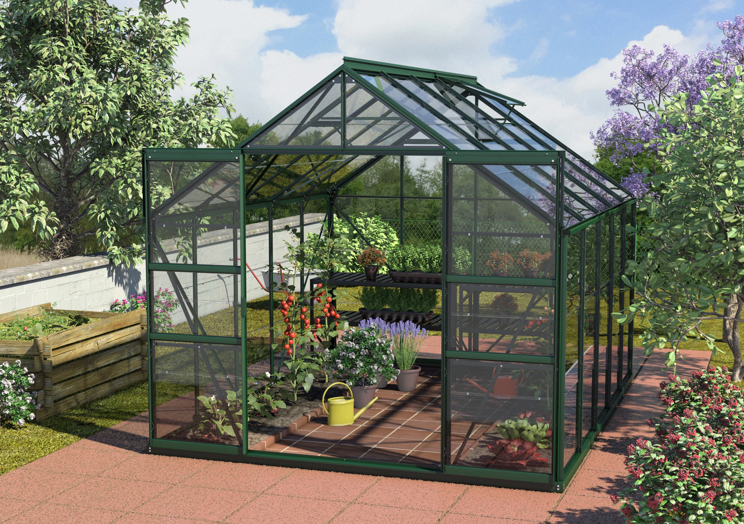 Vitavia Gewächshaus Mars 8300 254 X 317 Cm Smaragd 3 Mm Sicherheitsglas 3 Vitavia Gewächshaus Mars 8300 254 X 317 Cm Smaragd 3 Mm Sicherheitsglas