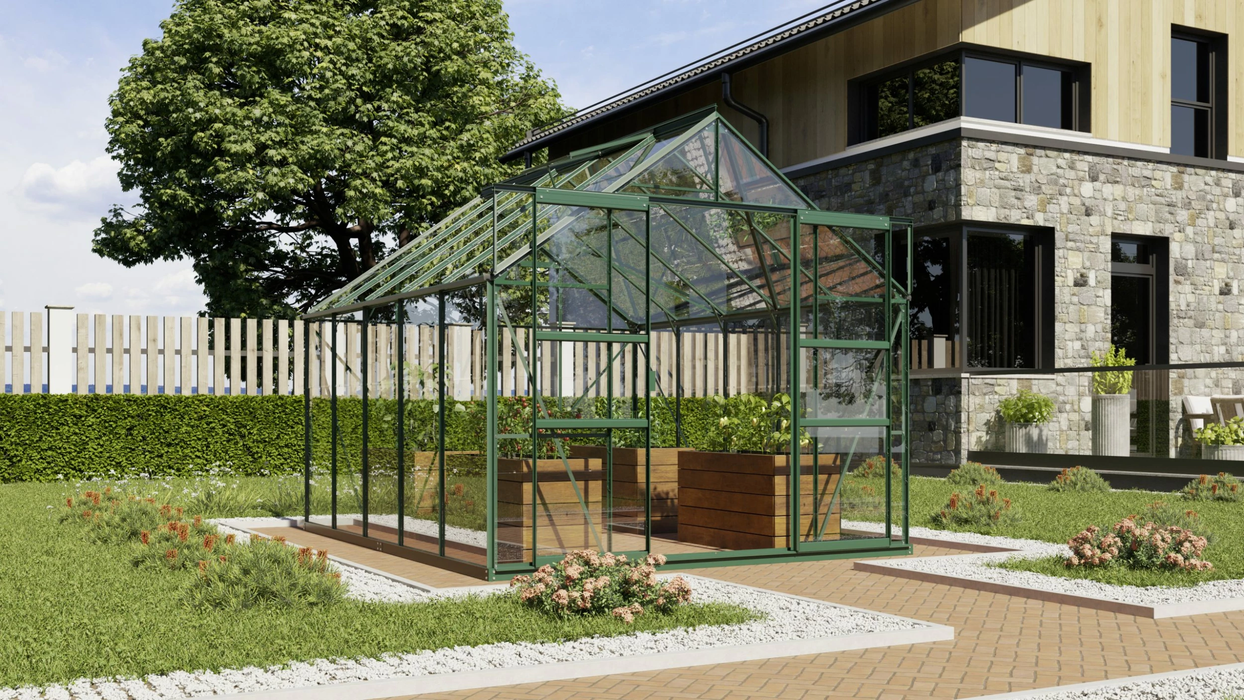 Vitavia Gewächshaus Mars 8300 254 X 317 Cm Smaragd 3 Mm Sicherheitsglas 5 Vitavia Gewächshaus Mars 8300 254 X 317 Cm Smaragd 3 Mm Sicherheitsglas – Bild 3