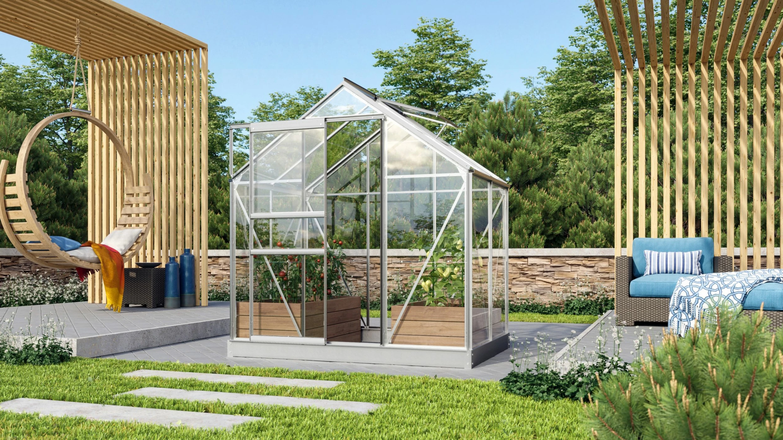 Vitavia Gewächshaus Venus 2500 192 X 130 Cm Aluminium 3 Mm Sicherheitsglas 6 Vitavia Gewächshaus Venus 2500 192 X 130 Cm Aluminium 3 Mm Sicherheitsglas – Bild 4