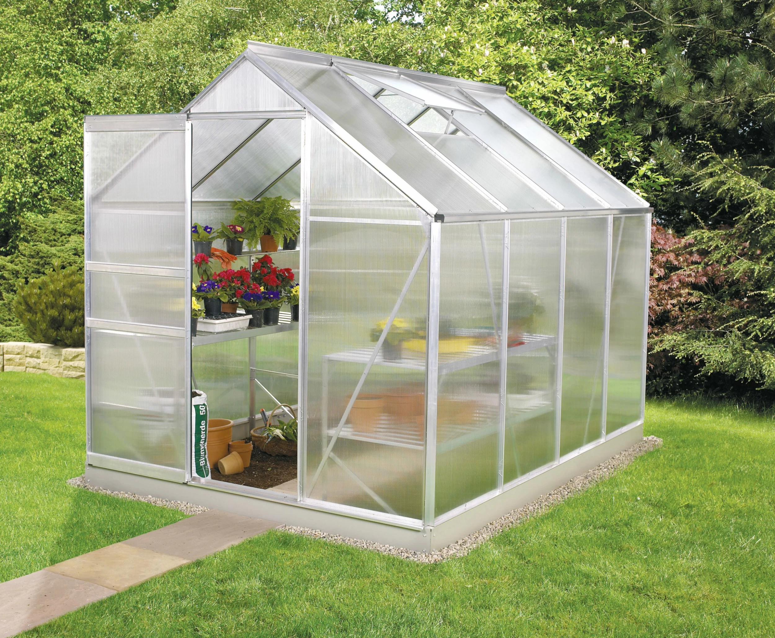 Vitavia Gewächshaus Venus 5000 192 X 254 Cm Aluminium 4 Mm Hohlkammerplatten 3 Vitavia Gewächshaus Venus 5000 192 X 254 Cm Aluminium 4 Mm Hohlkammerplatten