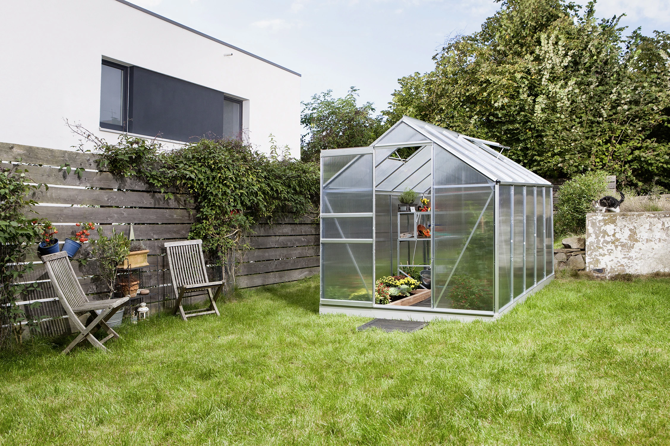 Vitavia Gewächshaus Venus 6200 192 X 317 Cm Aluminium 4 Mm Hohlkammerplatten 4 Vitavia Gewächshaus Venus 6200 192 X 317 Cm Aluminium 4 Mm Hohlkammerplatten – Bild 2