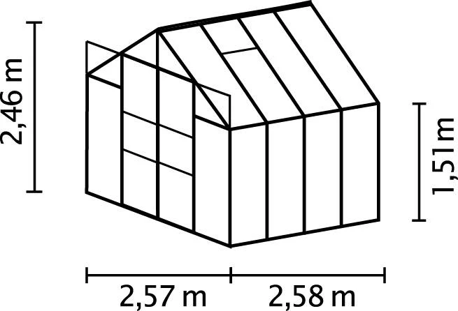 Vitavia Gewächshaus Uranus 6700 254 X 254 Cm Smaragd 4 Mm Hohlkammerplatten 5 Vitavia Gewächshaus Uranus 6700 254 X 254 Cm Smaragd 4 Mm Hohlkammerplatten – Bild 3