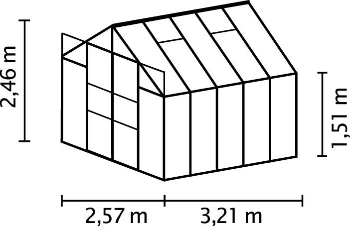 Vitavia Gewächshaus Uranus 8300 254 X 317 Cm Smaragd 6 Mm Hohlkammerplatten 4 Vitavia Gewächshaus Uranus 8300 254 X 317 Cm Smaragd 6 Mm Hohlkammerplatten – Bild 2