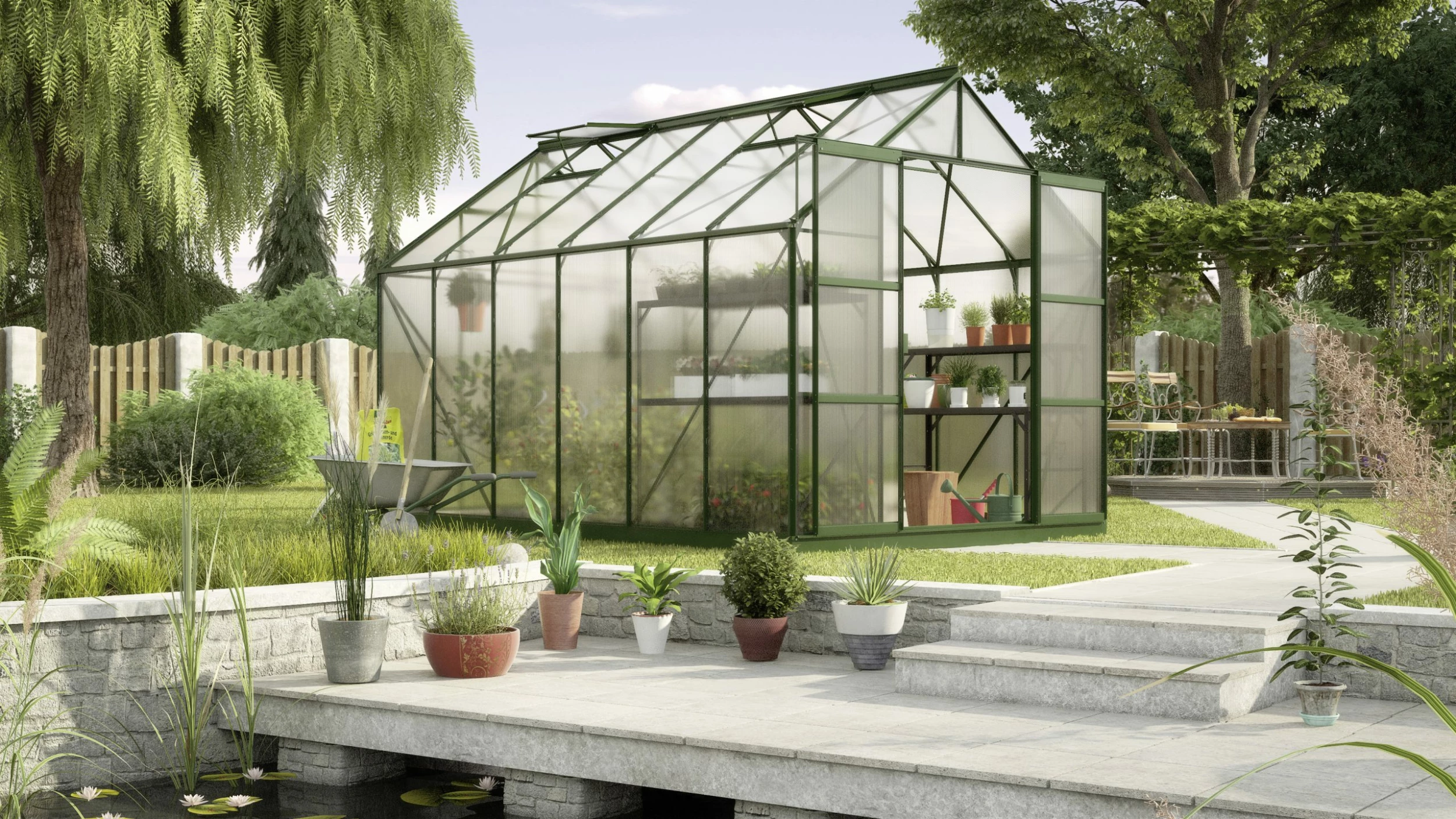 Vitavia Gewächshaus Uranus 9900 254 X 379 Cm Smaragd 4 Mm Hohlkammerplatten 5 Vitavia Gewächshaus Uranus 9900 254 X 379 Cm Smaragd 4 Mm Hohlkammerplatten – Bild 3