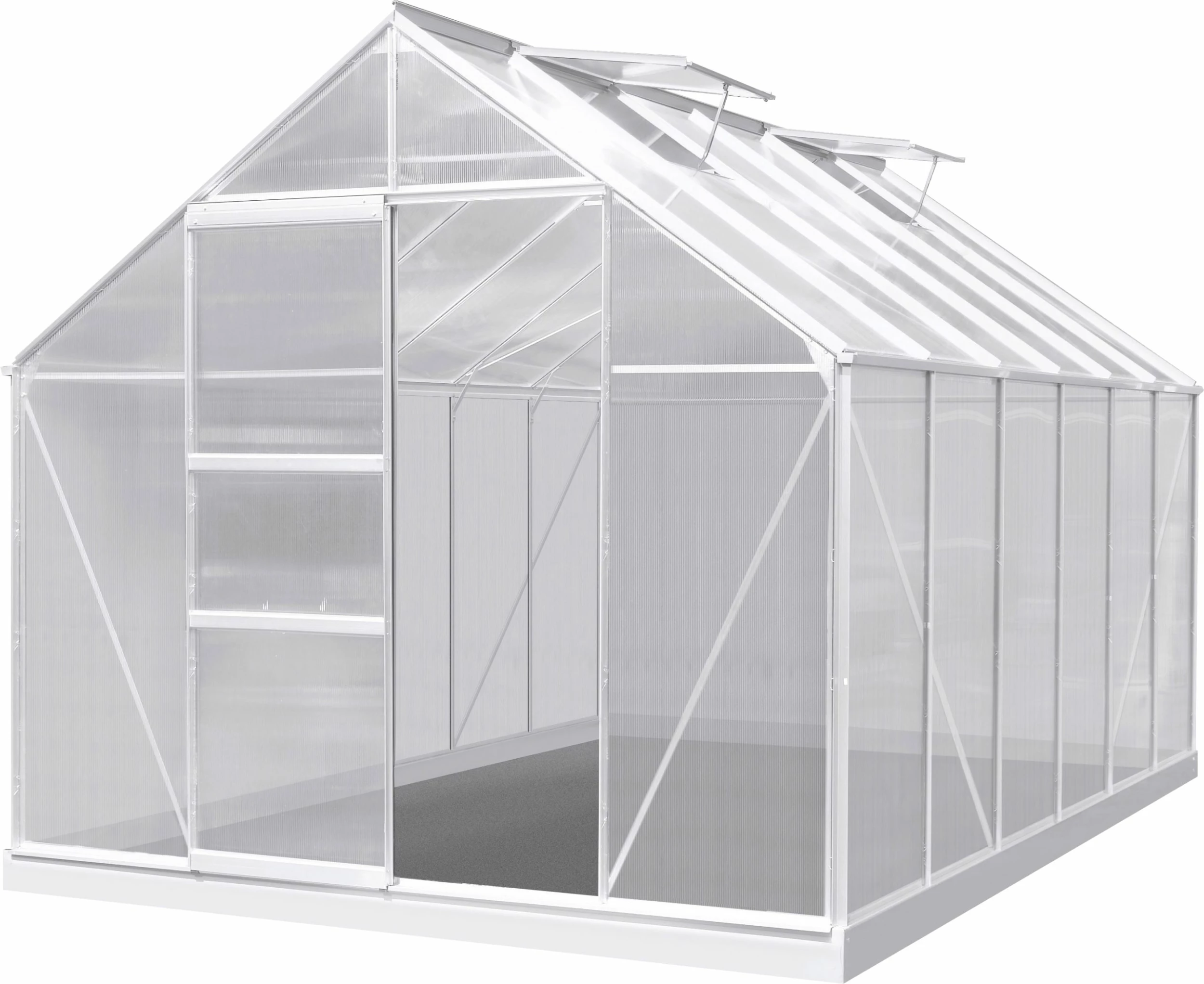 Vitavia Gewächshaus Merkur 9900 254 X 379 Cm Aluminium 4 Mm Hohlkammerplatten 4 Vitavia Gewächshaus Merkur 9900 254 X 379 Cm Aluminium 4 Mm Hohlkammerplatten – Bild 2