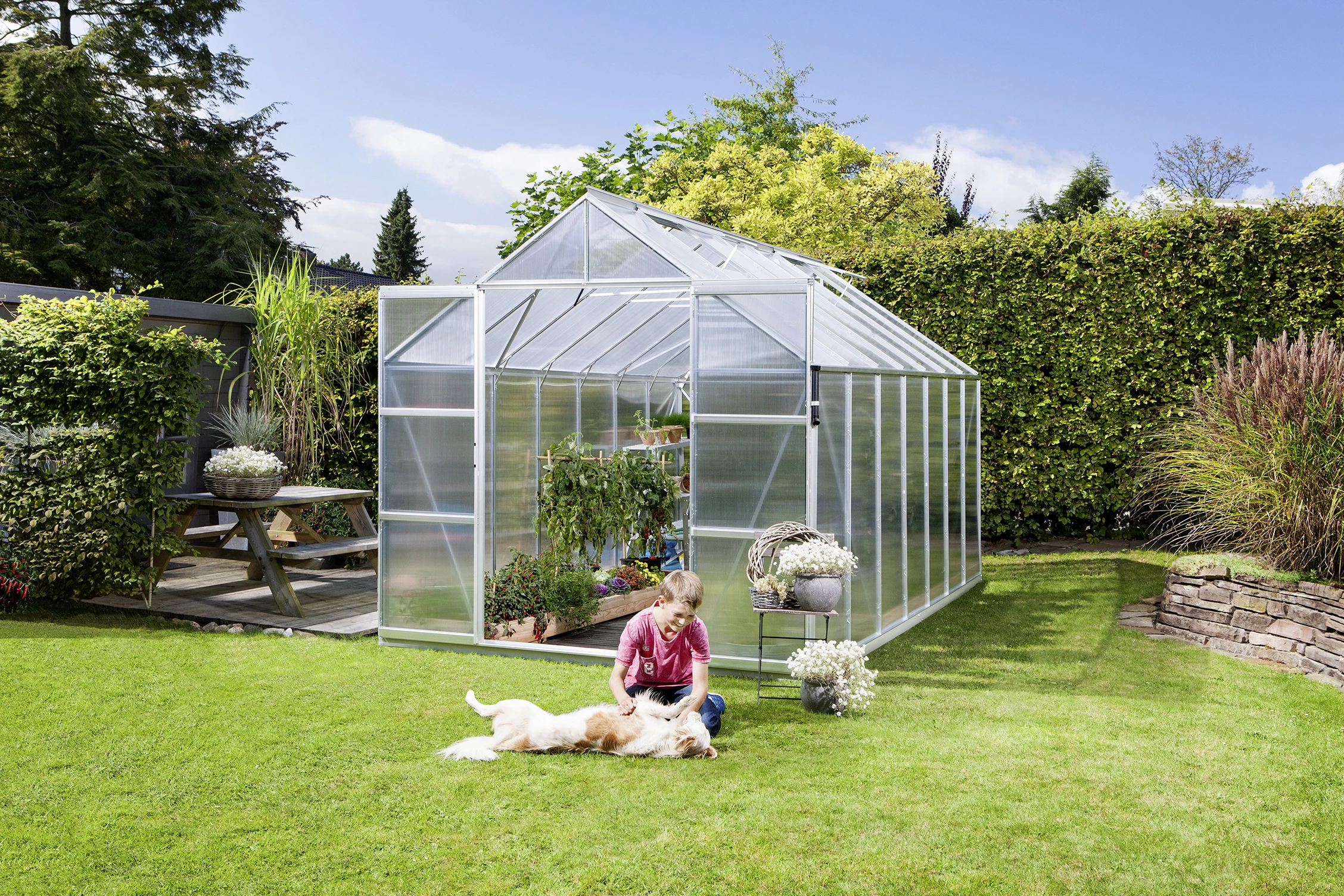Vitavia Gewächshaus Uranus 11500 254 X 441 Cm Aluminium 6 Mm Hohlkammerplatten 6 Vitavia Gewächshaus Uranus 11500 254 X 441 Cm Aluminium 6 Mm Hohlkammerplatten – Bild 4