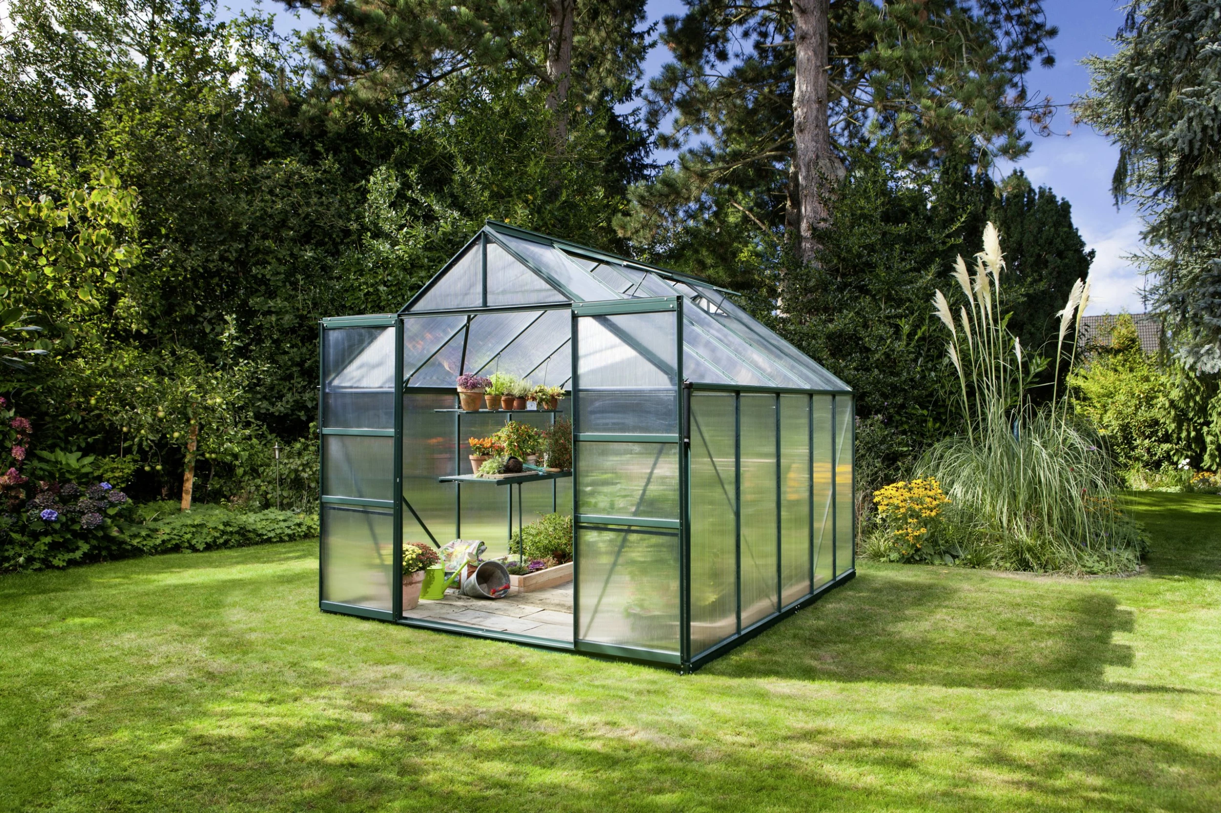 Vitavia Gewächshaus Mars 8300 254 X 317 Cm Smaragd 6 Mm Hohlkammerplatten 5 Vitavia Gewächshaus Mars 8300 254 X 317 Cm Smaragd 6 Mm Hohlkammerplatten – Bild 3