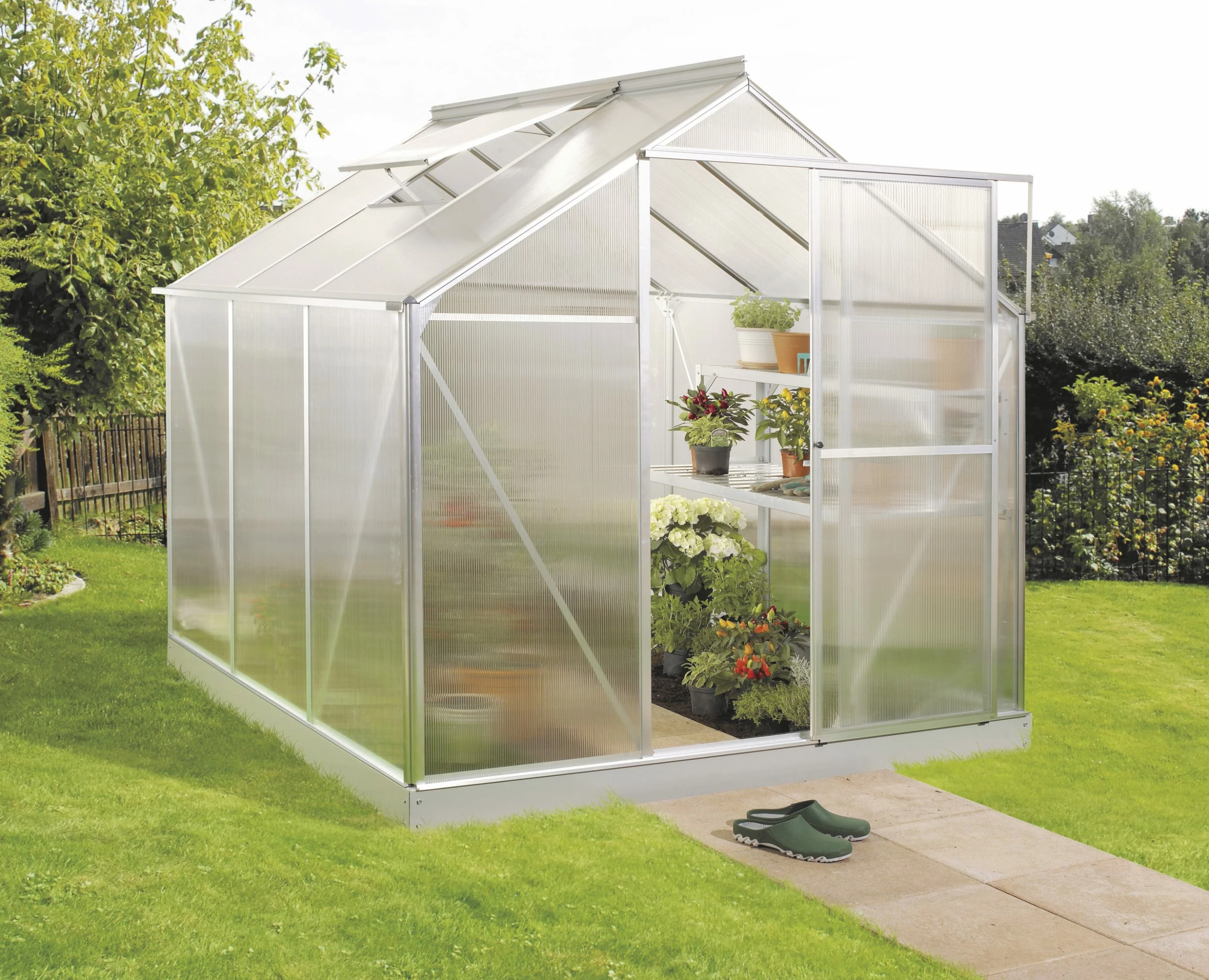 Vitavia Gewächshaus Eos 4600 190 X 226 Cm Aluminium 4 Mm Hohlkammerplatten 3 Vitavia Gewächshaus Eos 4600 190 X 226 Cm Aluminium 4 Mm Hohlkammerplatten