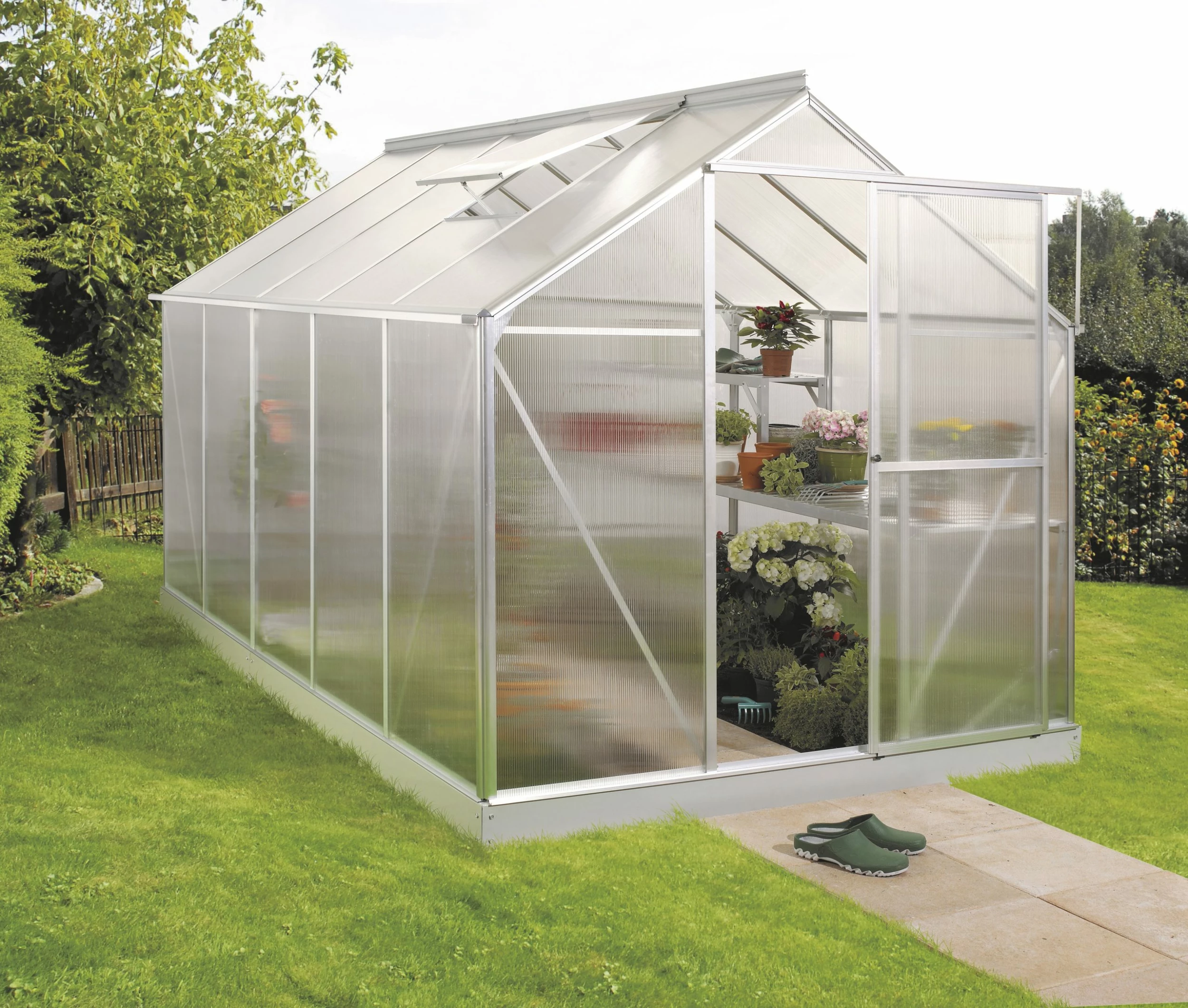 Vitavia Gewächshaus Eos 7500 190 X 375 Cm Aluminium 4 Mm Hohlkammerplatten 3 Vitavia Gewächshaus Eos 7500 190 X 375 Cm Aluminium 4 Mm Hohlkammerplatten