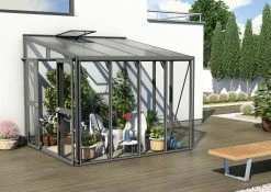 Vitavia Anlehngewächshaus Helena 7000 268 X 281 Cm Schwarz 3 Mm Sicherheitsglas