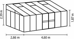 Vitavia Anlehngewächshaus Helena 11900 268 X 470 Cm Schwarz 3 Mm Sicherheitsglas