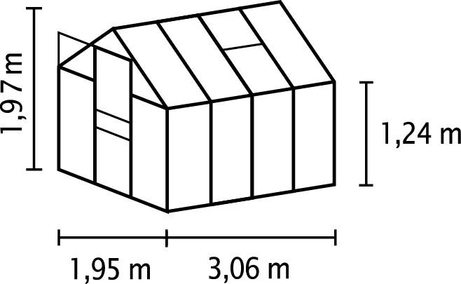 Vitavia Gewächshaus Calypso 5800 192 X 302 Cm Schwarz 4 Mm Hohlkammerplatten 3 Vitavia Gewächshaus Calypso 5800 192 X 302 Cm Schwarz 4 Mm Hohlkammerplatten