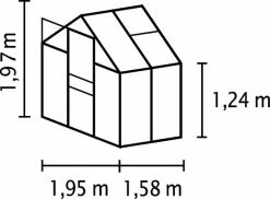 Vitavia Gewächshaus Calypso 3000 192 X 154 Cm Schwarz 6 Mm Hohlkammerplatten