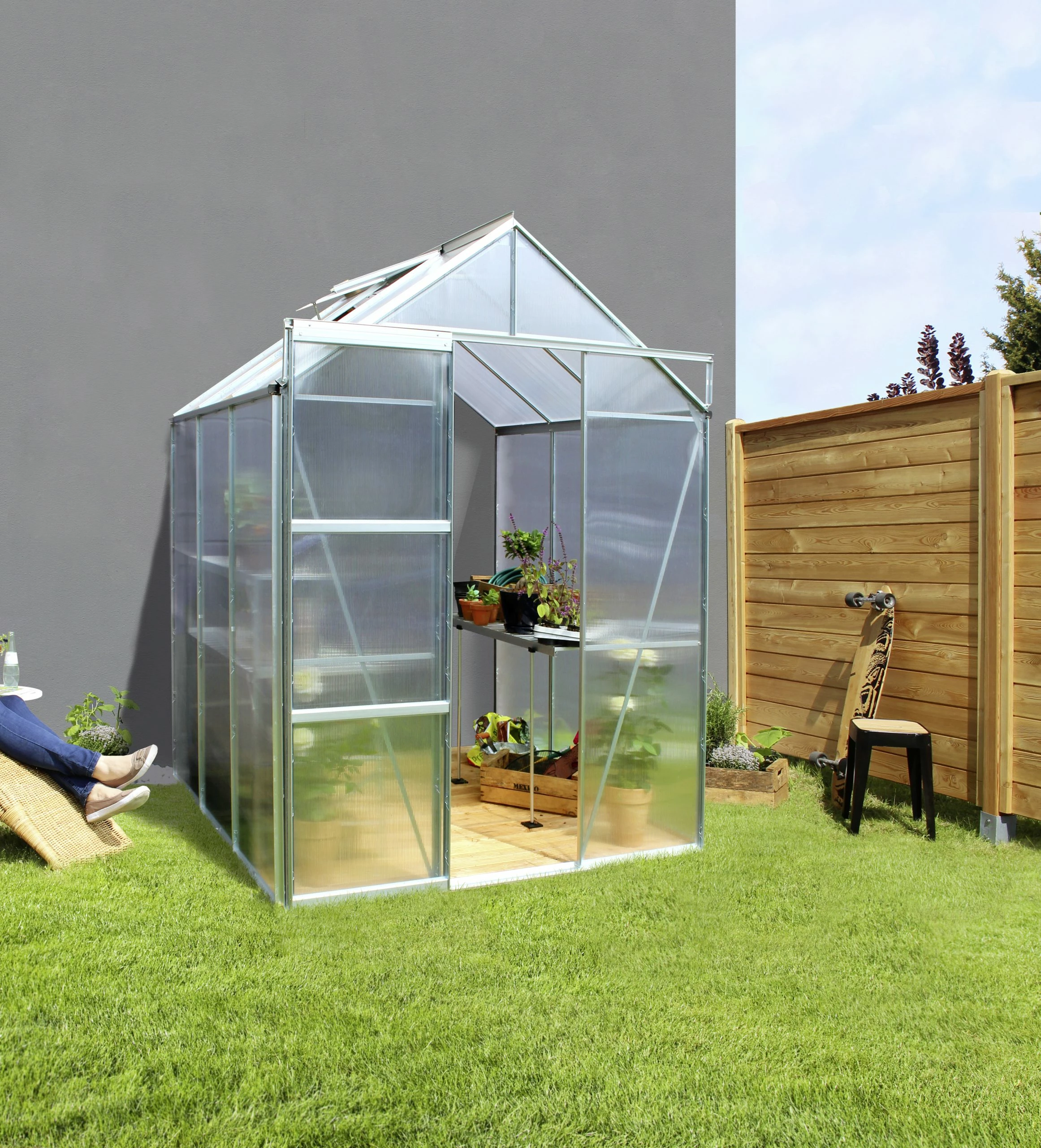 Vitavia Anlehngewächshaus Flora 3800 192 X 190 Cm Aluminium 4 Mm Hohlkammerplatten 3 Vitavia Anlehngewächshaus Flora 3800 192 X 190 Cm Aluminium 4 Mm Hohlkammerplatten