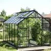 Vitavia Gewächshaus Uranus 9900 254 X 379 Cm Schwarz 3 Mm Sicherheitsglas