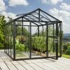 Vitavia Gewächshaus Zeus 8100 256 X 314 Cm Schwarz 3 Mm Sicherheitsglas