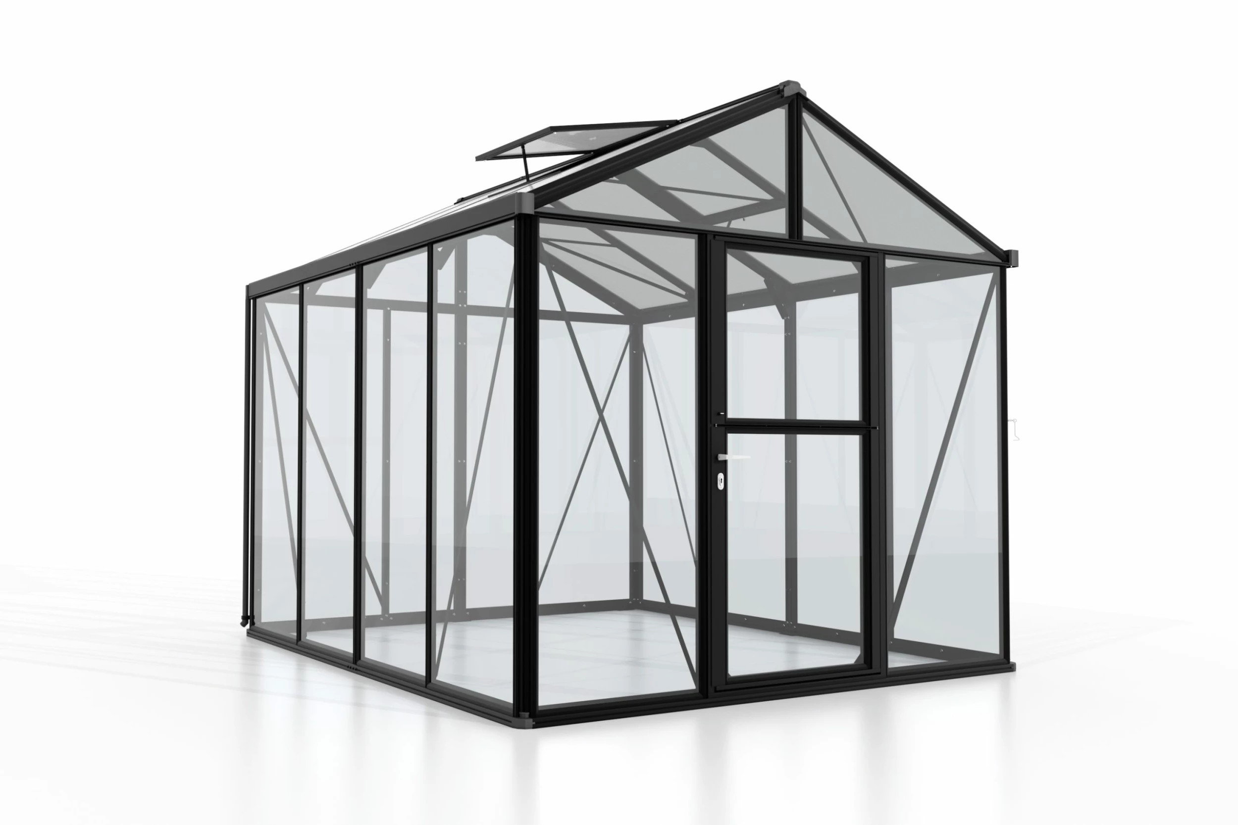 Vitavia Gewächshaus Zeus 8100 256 X 314 Cm Schwarz 3 Mm Sicherheitsglas 4 Vitavia Gewächshaus Zeus 8100 256 X 314 Cm Schwarz 3 Mm Sicherheitsglas – Bild 2