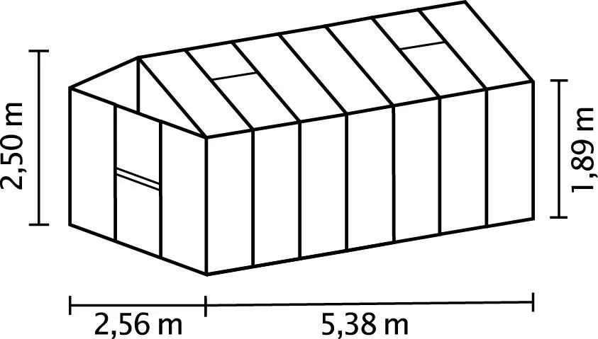 Vitavia Gewächshaus Zeus 13800 266 X 547 Cm Schwarz 10 Mm Hohlkammerplatten 3 Vitavia Gewächshaus Zeus 13800 266 X 547 Cm Schwarz 10 Mm Hohlkammerplatten