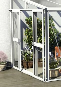 Vitavia Doppelschiebetür-Set Helena Athena 119 X 176 Cm Weiß 3 Mm Sicherheitsglas