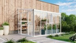Vitavia Anlehngewächshaus Helena 8600 268 X 344 Cm Weiß 3 Mm Sicherheitsglas