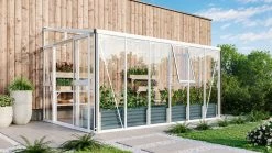 Vitavia Anlehngewächshaus Helena 10200 268 X 407 Cm Weiß 3 Mm Sicherheitsglas