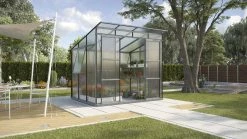 Vitavia Gewächshaus Freya 5900 254 X 192 Cm Schwarz 6 Mm Hohlkammerplatten