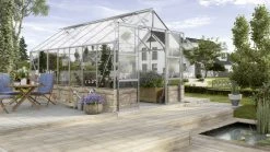 Vitavia Gewächshaus Cassandra 11500 256 X 450 Cm Aluminium 3 Mm Sicherheitsglas Inkl. Sockelmauer Sa