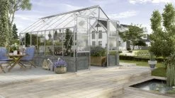 Vitavia Gewächshaus Cassandra 11500 256 X 450 Cm Aluminium 3 Mm Sicherheitsglas Inkl. Sockel Anthraz