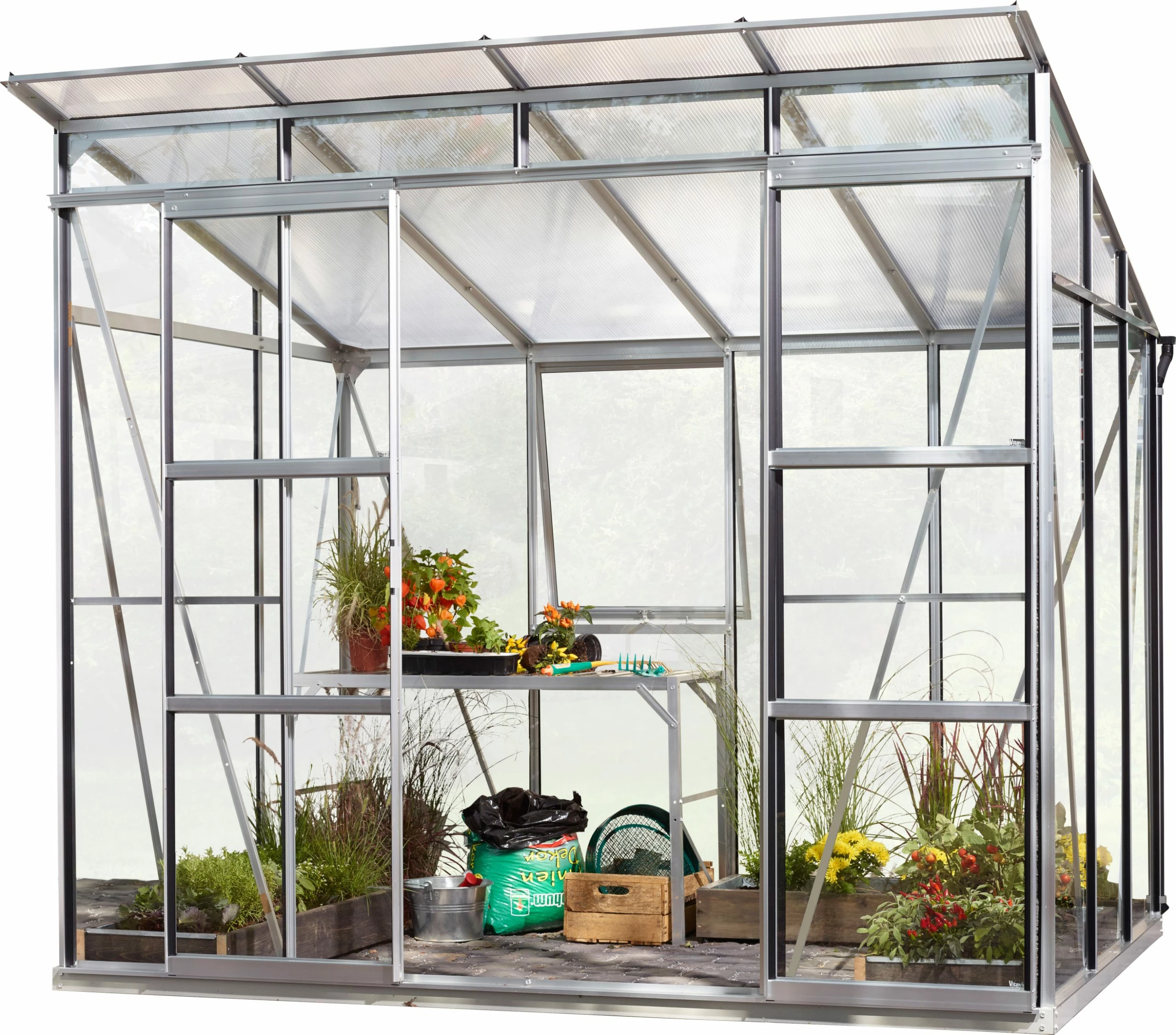 Vitavia Gewächshaus Freya 5900 254 X 192 Cm Aluminium 3 Mm Sicherheitsglas 4 Vitavia Gewächshaus Freya 5900 254 X 192 Cm Aluminium 3 Mm Sicherheitsglas – Bild 2