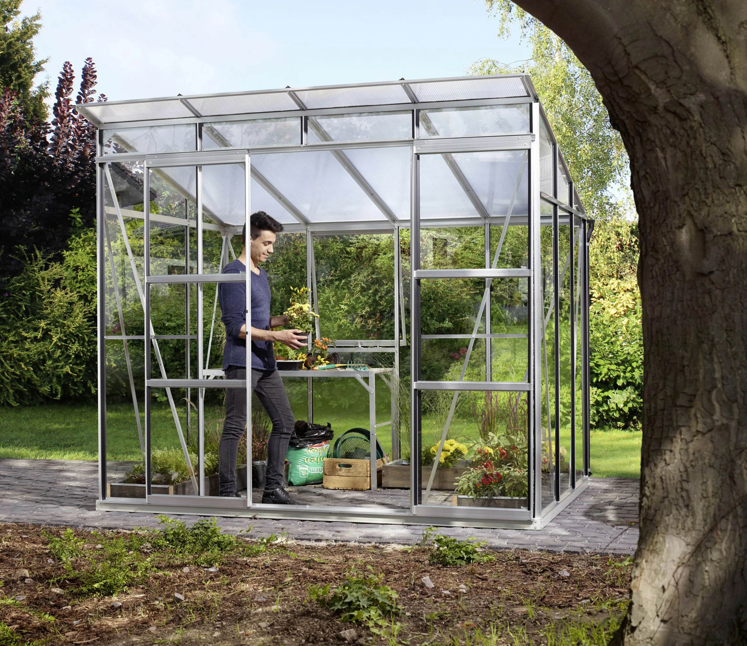 Vitavia Gewächshaus Freya 5900 254 X 192 Cm Aluminium 3 Mm Sicherheitsglas 3 Vitavia Gewächshaus Freya 5900 254 X 192 Cm Aluminium 3 Mm Sicherheitsglas