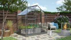 Vitavia Gewächshaus Venus 2500 192 X 130 Cm Schwarz 3 Mm Sicherheitsglas