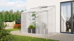 Vitavia Anlehngewächshaus Styx 3300 128 X 254 Cm Aluminium 4 Mm Hohlkammerplatten