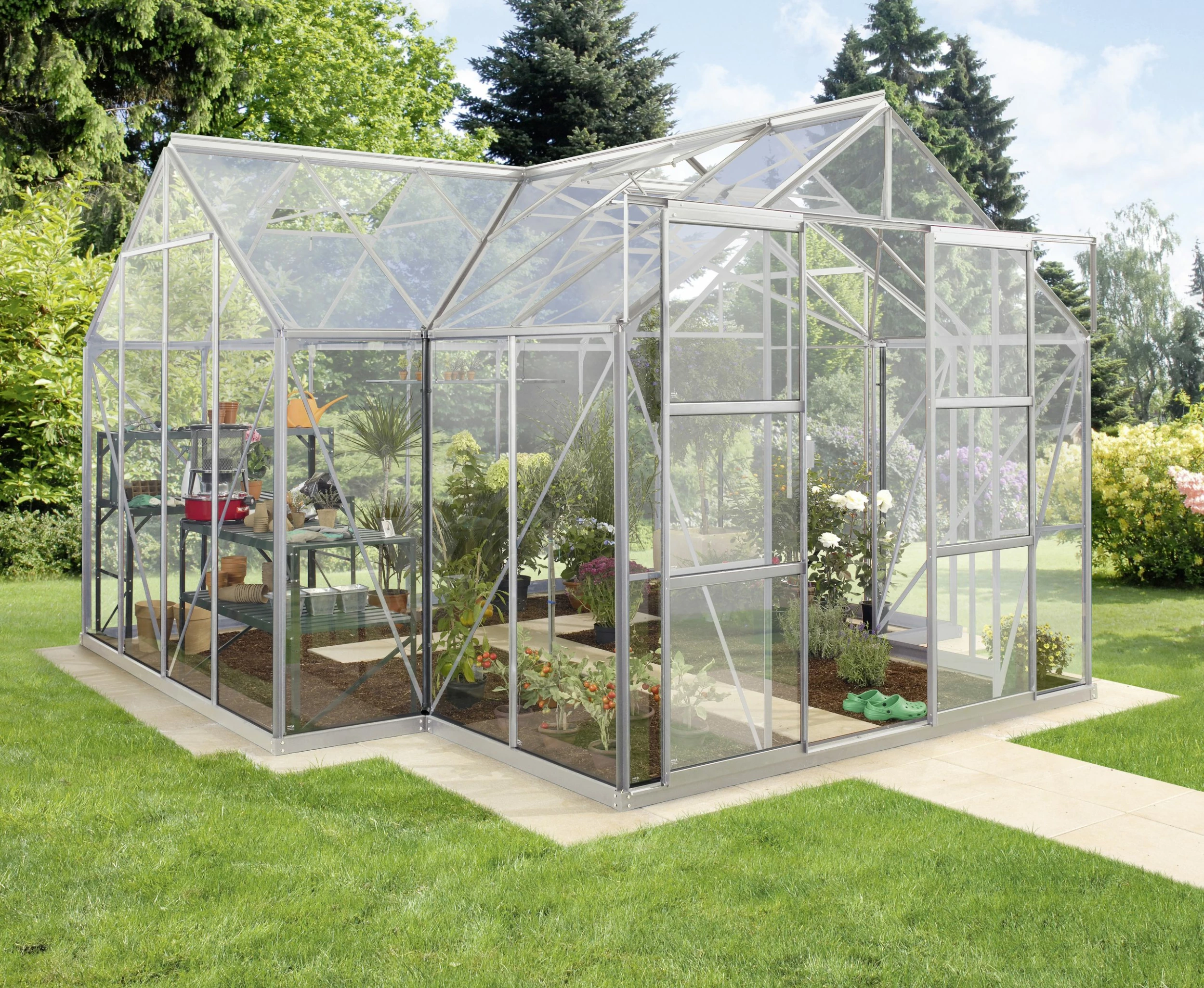 Vitavia Gewächshaus Sirona 13000 381 X 381 Cm Aluminium 3 Mm Sicherheitsglas 6 Vitavia Gewächshaus Sirona 13000 381 X 381 Cm Aluminium 3 Mm Sicherheitsglas – Bild 4
