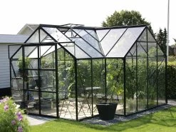 Vitavia Gewächshaus Sirona 13000 381 X 381 Cm Schwarz 3 Mm Sicherheitsglas