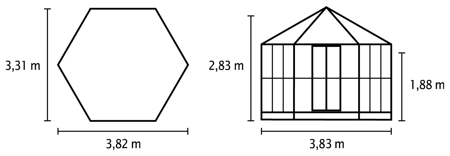 Vitavia Gewächshaus Juno 9000 383 X 331 Cm Aluminium 3 Mm Sicherheitsglas 3 Vitavia Gewächshaus Juno 9000 383 X 331 Cm Aluminium 3 Mm Sicherheitsglas