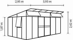Vitavia Gewächshaus Aura 11500 275 X 396 Cm Aluminium 10 Mm Hohlkammerplatten
