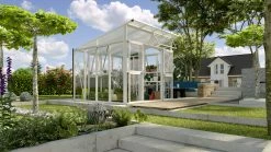 Vitavia Gewächshaus Aura 7800 275 X 270 Cm Smaragd Sicherheitsglas Und 10 Mm Hohlkammerplatten