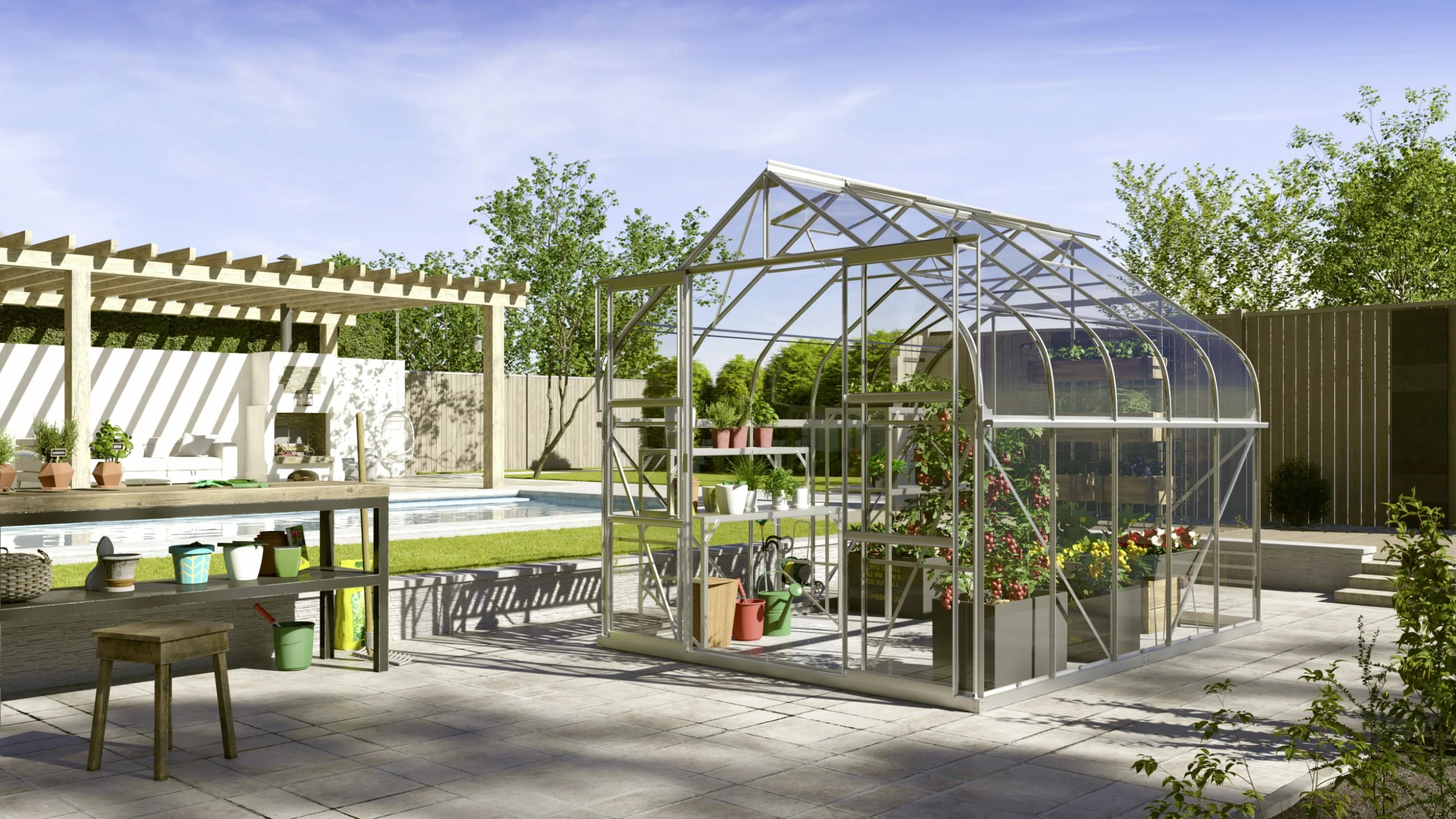 Vitavia Gewächshaus Dione 8300 264 X 321 Cm Aluminium 3 Mm Sicherheitsglas 3 Vitavia Gewächshaus Dione 8300 264 X 321 Cm Aluminium 3 Mm Sicherheitsglas