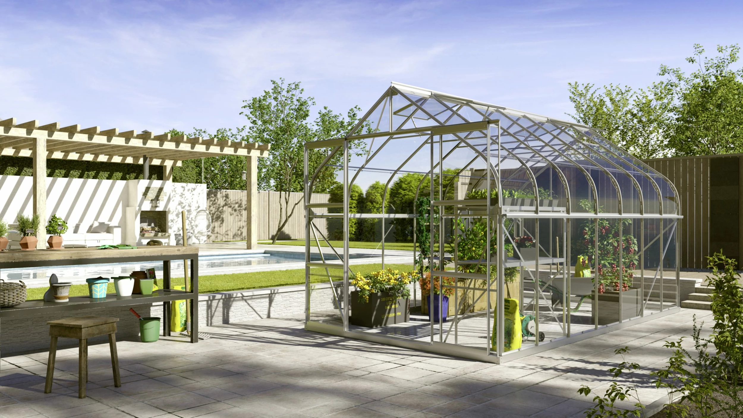 Vitavia Gewächshaus Dione 11500 264 X 445 Cm Aluminium 3 Mm Sicherheitsglas 2 Vitavia Gewächshaus Dione 11500 264 X 445 Cm Aluminium 3 Mm Sicherheitsglas